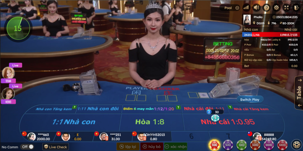 Anh em có thể tùy thích lựa chọn bàn chơi baccarat với nhiều dealer xinh đẹp tại Bsports Anh em có thể tùy thích lựa chọn bàn chơi baccarat với nhiều dealer xinh đẹp tại Bsports