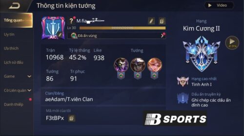 Acc Liên Quân free Mobile VIP Full Tướng Full Trang Phục Acc Liên Quân free Mobile VIP Full Tướng Full Trang Phục