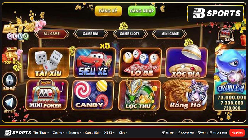 Giao diện bắt mắt, sống động của nhà cái bom tấn tài xỉu - Bet29 Club Giao diện bắt mắt, sống động của nhà cái bom tấn tài xỉu - Bet29 Club