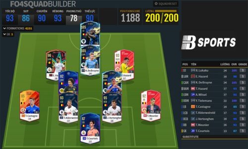 Xây dựng đội hình Fifa online 4 squad builder tiêu chuẩn Xây dựng đội hình Fifa online 4 squad builder tiêu chuẩn