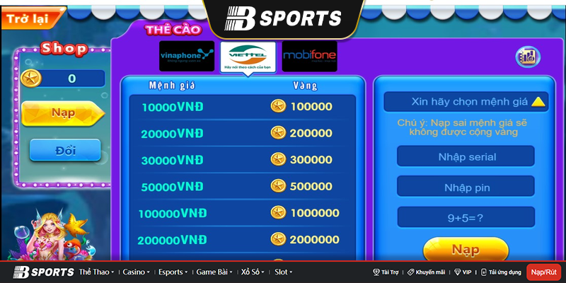 Tỷ lệ đổi thưởng khủng Tỷ lệ đổi thưởng khủng