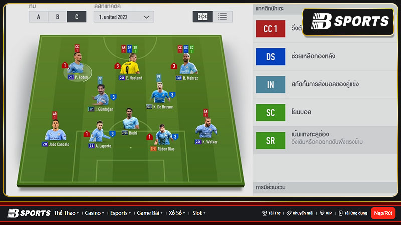 Linh hoạt sử dụng nhiều team Man City FO4 Linh hoạt sử dụng nhiều team Man City FO4